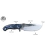 Almazan® Custom Hand Forged Carbon Steel Hunting Knife with Wood Handle - Versatile Tool for Hunting and Tracking