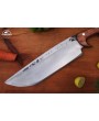 Almazan® High Carbon Steel Hunting Knife - Reliable Outdoor Tool with Color Wood Handle and Leather Sheath