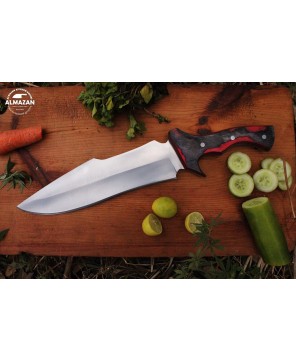 Almazan® Stainless Steel Hunting Knife - Durable Outdoor Tool with Color Wood Handle