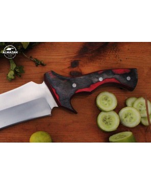 Almazan® Stainless Steel Hunting Knife - Durable Outdoor Tool with Color Wood Handle