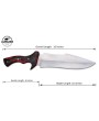 Almazan® Stainless Steel Hunting Knife - Durable Outdoor Tool with Color Wood Handle