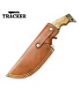 Handmade Damascus Steel Tracker Knife with Olive Wood Handle