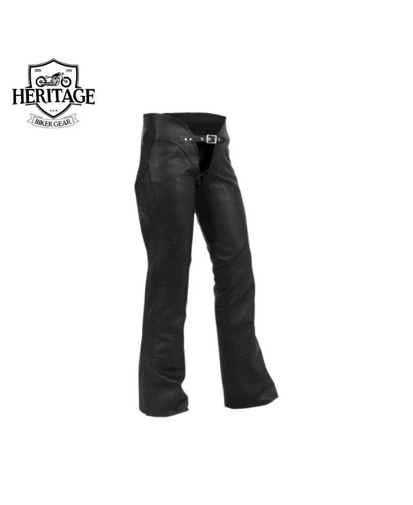 Premium Women's Leather Chaps - 1.1-1.2mm Drum Dye Naked Cowhide