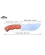 Custom Handmade Stainless Steel Tracker Knife – Red Brown Handle