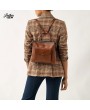 Leather Sew Mini Backpack For Women