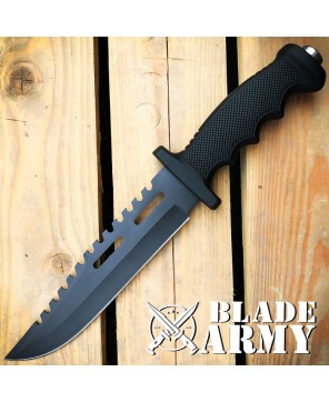 Tactical Survival Bowie Knife - Durable Stainless Steel Blade