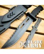 Tactical Survival Bowie Knife - Durable Stainless Steel Blade