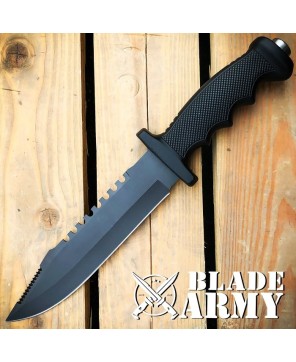 Tactical Survival Bowie Knife - Durable Stainless Steel Blade