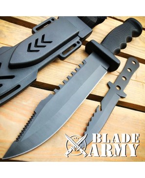 Tactical Survival Bowie Knife - Durable Stainless Steel Blade