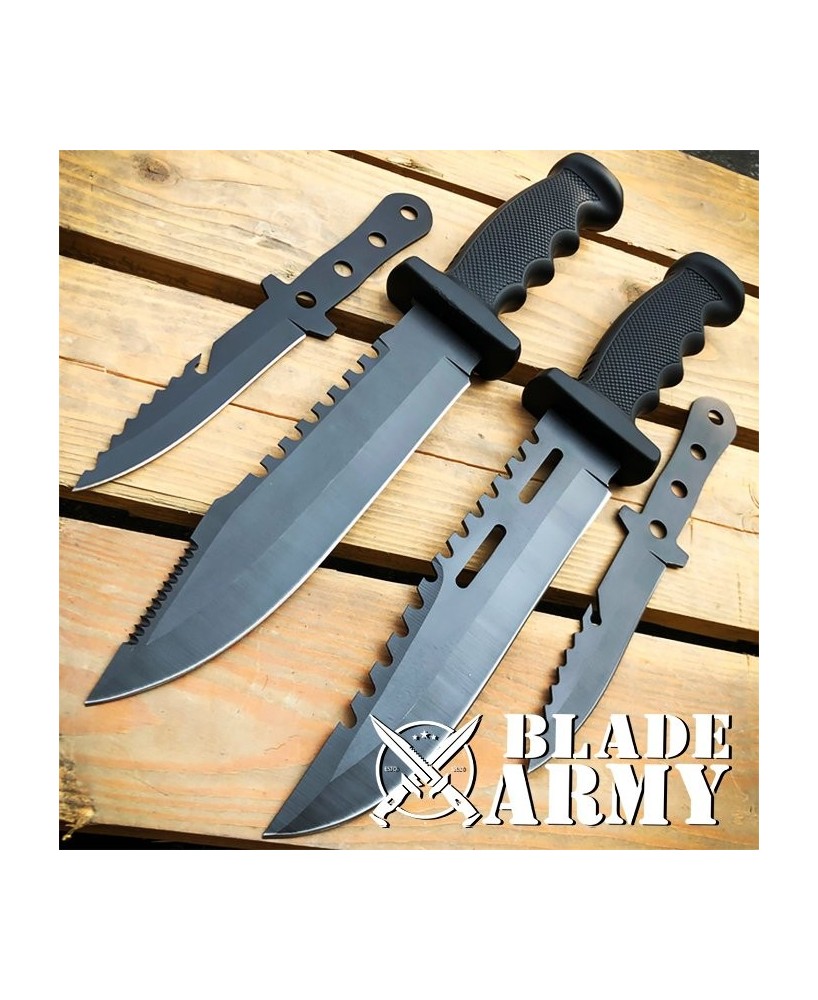 Tactical Survival Bowie Knife - Durable Stainless Steel Blade