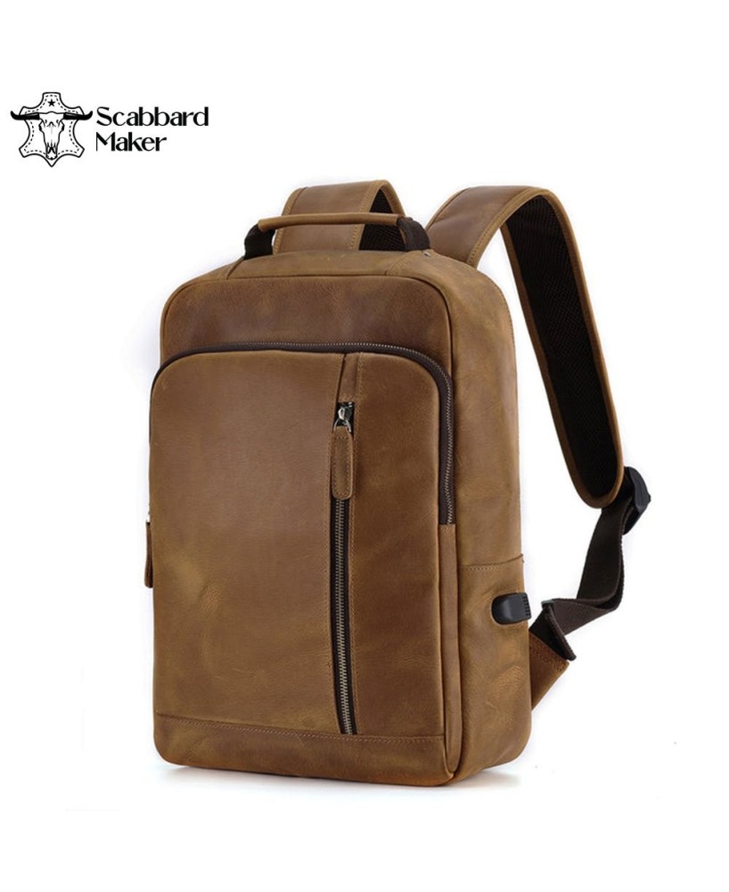 The Square Genuine Leather Backpack.