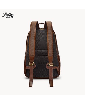 Classic Brown Leather Backpack - Stylish & Functional