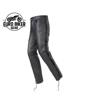 Euro Biker Gear Highway Fashion Leather Pant