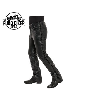 Euro Biker Gear Highway Fashion Leather Pant