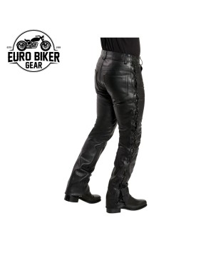 Euro Biker Gear Highway Fashion Leather Pant