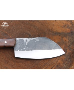 Almazan Handmade Bushcraft Knife Carbon Steel with Wood Handle