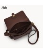 Dark Brown Leather Crossbody Bag by Leather Sew