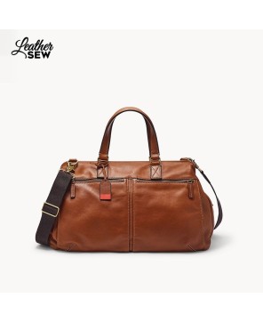 Defender Duffle Leather Travel Bag by Leather Sew