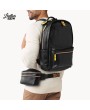 Classic Black Leather Backpack for Men - Stylish & Eco-Friendly