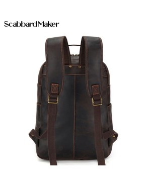 The Flap pack Genuine Leather Backpack.