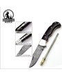 6.5 Inch Handmade Damascus Pocket knife for Men Folding Knife with back lock