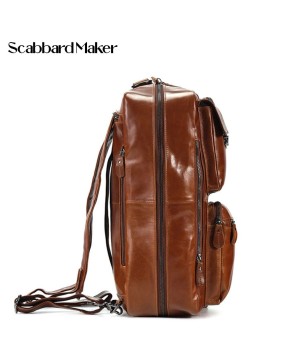 The Convertible Genuine Leather Backpack.