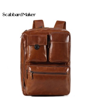 The Convertible Genuine Leather Backpack.