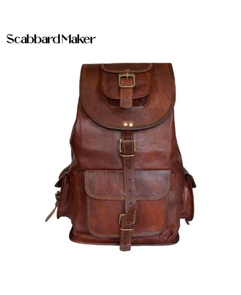 The Rucksack Genuine Leather Backpack.