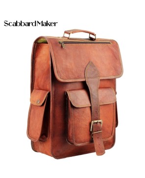 The Mahi Genuine Leather Backpack.