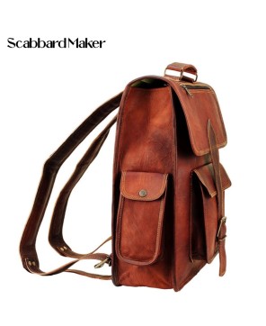 The Mahi Genuine Leather Backpack.