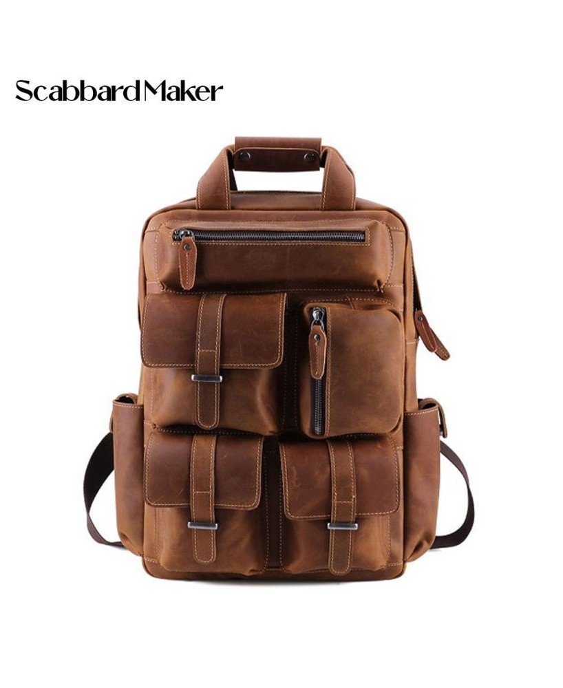 The Organizer Genuine Leather Backpack.