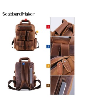 The Organizer Genuine Leather Backpack.