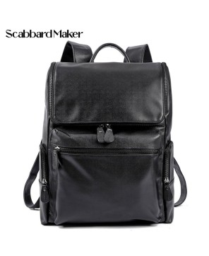 The Charcoal Genuine Leather Backpack.