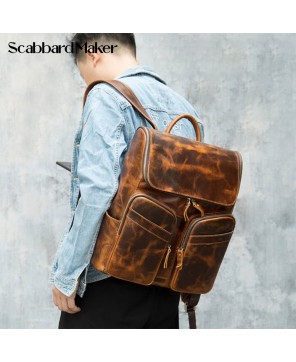 The Bisaccia Genuine Leather Backpack.