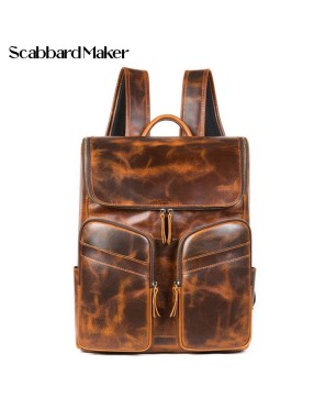 The Bisaccia Genuine Leather Backpack.