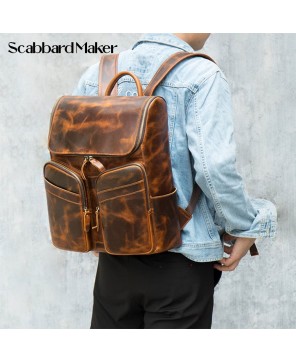 The Bisaccia Genuine Leather Backpack.