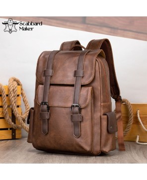 The Scuola Genuine Leather Backpack.