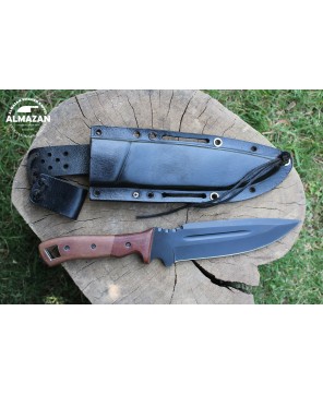 Hand Forged Carbon Steel Hunting Knife for Camping & Survival