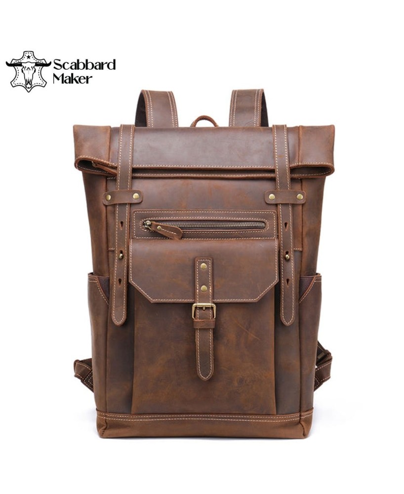 The Roller Genuine Leather Backpack.