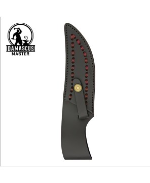 Mountain Hunter Fixed Blade Knife with Round Design Stag Handle