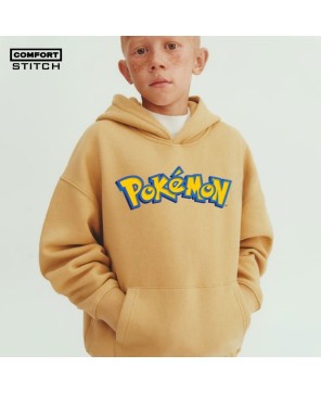 Pokémon Mustard Hoodie - Long Sleeve with Front Print