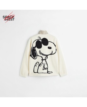 Snoopy Print Polar Jacket