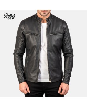 Black Sheepskin Leather Jacket