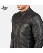 Black Sheepskin Leather Jacket