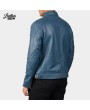 Blue Sheepskin Leather Jacket