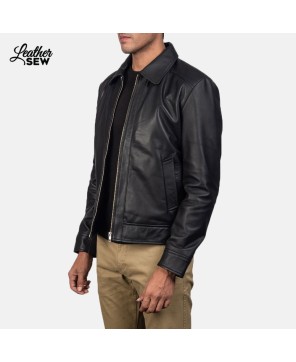 Black Sheepskin Leather Jacket