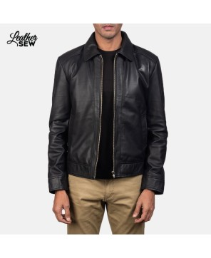 Black Sheepskin Leather Jacket