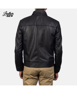 Black Sheepskin Leather Jacket