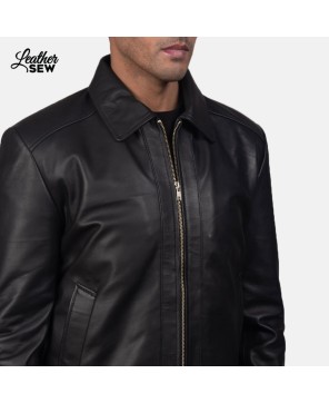 Black Sheepskin Leather Jacket