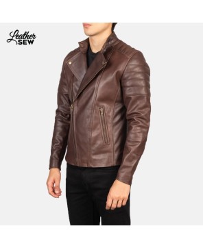 Brown Cowhide Leather Jacket